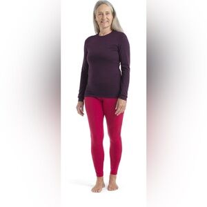 Women's Merino 200 Oasis Long Sleeve Crewe Thermal Top Ski Tracks